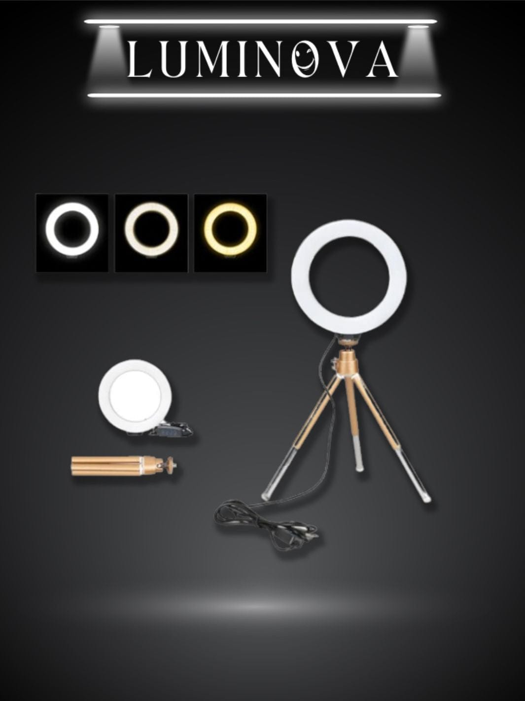 Anneau lumineux led