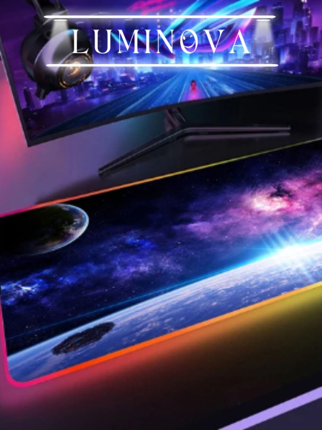 Tapis gaming sol led